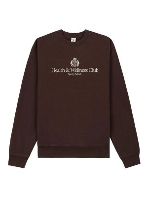 SPORTY & RICH: Strickpullover mit Rundhalsausschnitt - Rundhalspullover - Braun