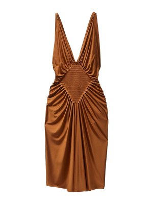 VERSACE: Robe longueur genou - Robe Au Genou - Marron