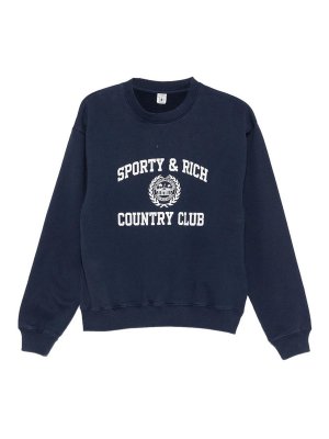 SPORTY & RICH: クルーネック - クルーネック - ブルー