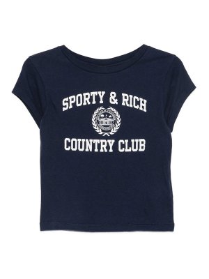 SPORTY & RICH: Tシャツ - Tシャツ - ブルー
