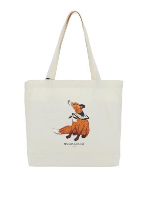 MAISON KITSUNÉ: トートバッグ - トートバッグ - 白