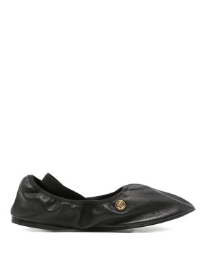 VERSACE: フラットシューズ - フラットシューズ - 黒