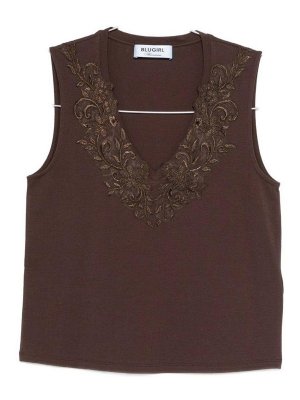 BLUGIRL: T-shirts - T-Shirt - Marron Foncé