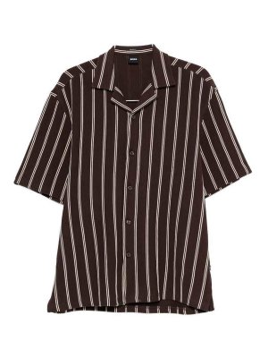 Hugo Boss: シャツ - シャツ - ダークブラウン