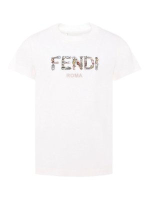 Fendi Jr: T-shirts - T-Shirt - Weiß