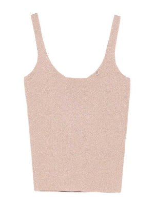 Liu Jo: Strickpullover mit Rundhalsausschnitt - Rundhalspullover - Nude