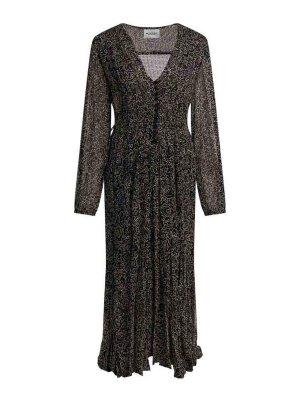 Isabel Marant Etoile: Knielange Kleider - Knielanges Kleid - Schwarz