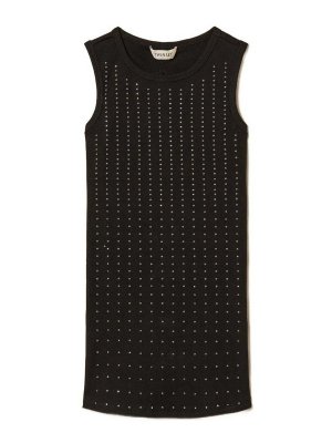 TWINSET: Knielange Kleider - Knielanges Kleid - Schwarz