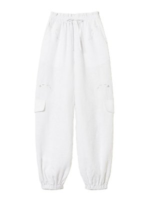 TWINSET: Pantalons casual - Pantalons Décontractés - Blanc