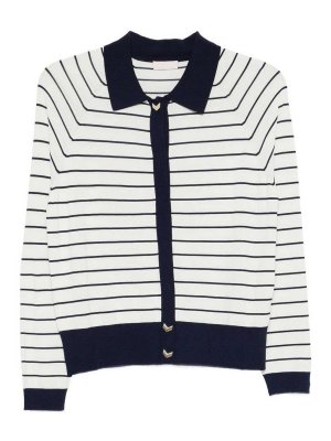 Liu Jo: Strickpullover mit Rundhalsausschnitt - Rundhalspullover - Weiß