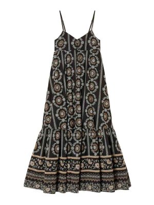 TWINSET: Knielange Kleider - Knielanges Kleid - Schwarz