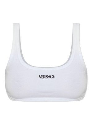 VERSACE: Tops y camisetas sin mangas - Top - Blanco