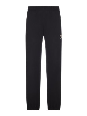BURBERRY: tracksuit bottoms - Knight Logo Cotton Jogging Pants