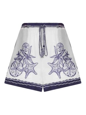 FARM RIO: Trousers Shorts - Cotton Shorts With Blue Navy Print