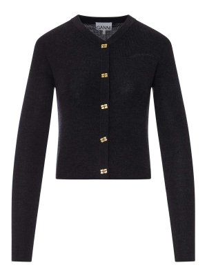 GANNI: Cardigans - Cardigan - Nude