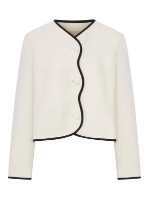 VALENTINO GARAVANI: casual jackets - Wool And Silk Crepe Jacket