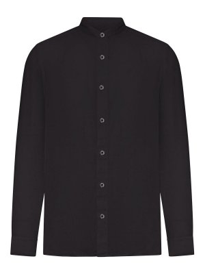 120% LINO: shirts - Linen Shirt With Mandarin Collar
