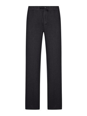 120% LINO: casual trousers - Linen Trousers With Drawstring Waist