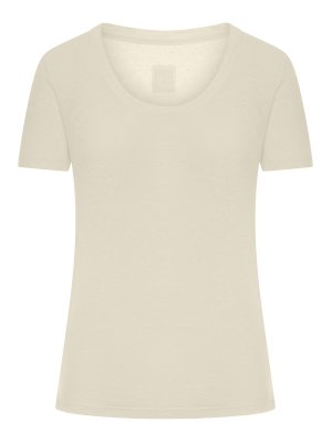 120% LINO: t-shirts - Short-Sleeved T-Shirt With Wide Neckline