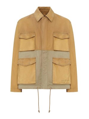GOLDEN GOOSE: giacche casual - Giacca pratica in cotone color block