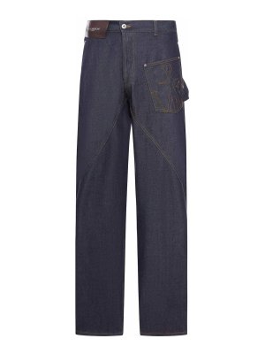 J.W. ANDERSON: jeans dritti, a sigaretta - Jeans da lavoro con chiusura decentrata
