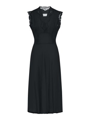 Maison Margiela: knee length dresses - Silk Midi Dress