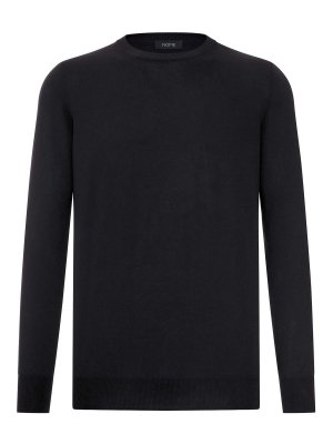 NOME: t-shirts - Crew Neck Long Sleeved Cotton Knitted T-Shirt
