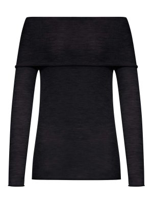 ROBERTO COLLINA: U-Boot-Ausschnitt - U-Boot-Pullover - Schwarz