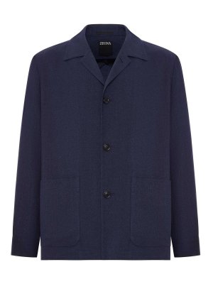 ZEGNA: casual jackets - Wool And Linen Mix Jacket