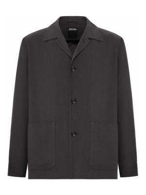 ZEGNA: casual jackets - Wool And Linen Mix Jacket