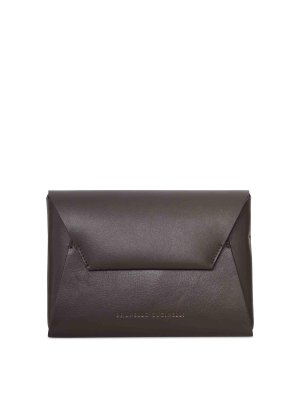 BRUNELLO CUCINELLI: Clutch - Pochette - Marron