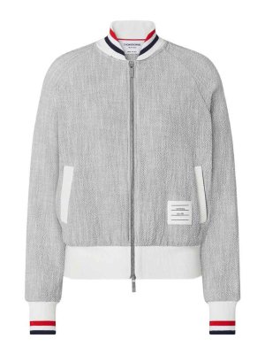THOM BROWNE: bombers - Rwb Cotton Bomber Jacket