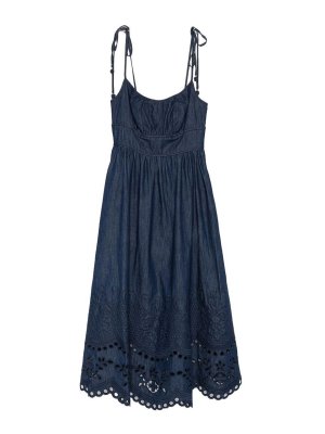 ZIMMERMANN: abiti al ginocchio - Abito midi in denim Mahon