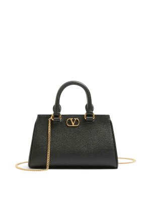VALENTINO GARAVANI: pochette - Mini borsa in pelle con firma Vlogo