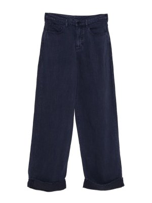 EMPORIO ARMANI: pantaloni casual - Pantaloni in Misto Lino