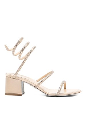 RENE CAOVILLA: sandals - Cleo Satin Sandals