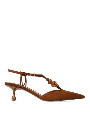 JIMMY CHOO: Escarpins - Chaussures À Talon - Marron