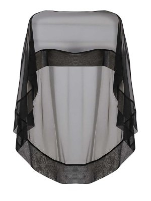 ALBERTA FERRETTI: Capes &  Ponchos - Silk Chiffon Cape