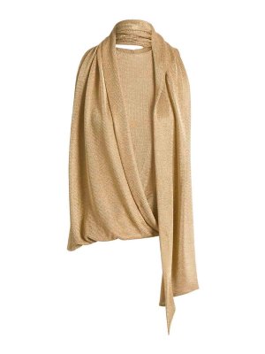ALBERTA FERRETTI: Tops & Tank tops - Lurex Mesh Top With Scarf