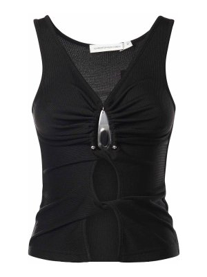 CHRISTOPHER ESBER: Tops & Tank tops - Crystal Ribbed Knit Top