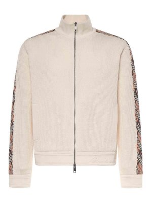 BURBERRY: giacche casual - Giacca in cotone con finiture a quadri