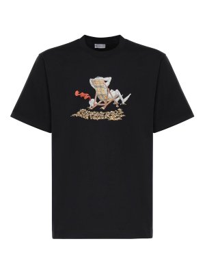 BURBERRY: t-shirts - Beach Knight Cotton T-Shirt