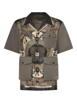 DOLCE & GABBANA: shirts - Printed Silk Shirt