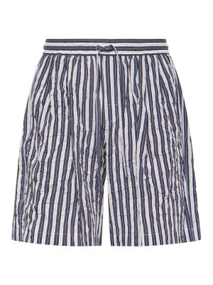 DOLCE & GABBANA: Trousers Shorts - Bermuda Shorts In Creased Striped Canvas