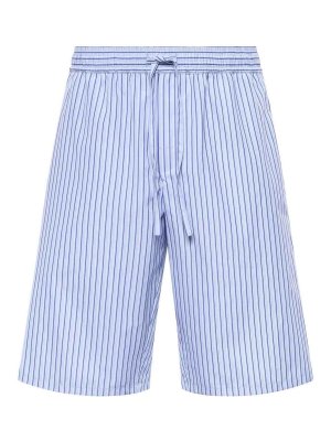 DOLCE & GABBANA: Trousers Shorts - Striped Poplin Bermuda Shorts