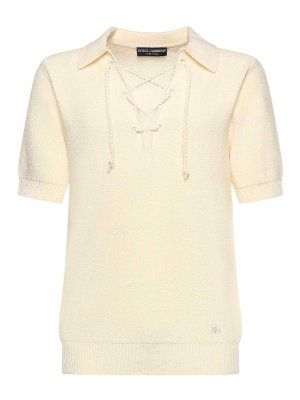 DOLCE & GABBANA: polo - Polo Serafino Con Coulisse