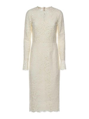 DOLCE & GABBANA: Vestidos media pierna - Vestido Midi - Blanco