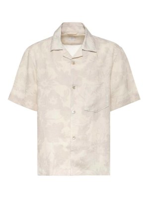 ELEVENTY: shirts - Linen Bowling Shirt