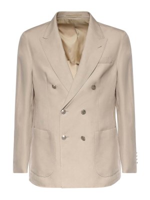 ELEVENTY: blazers - Lyocell And Linen Blend Blazer