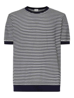 ELEVENTY: t-shirts - Striped Cotton T-Shirt